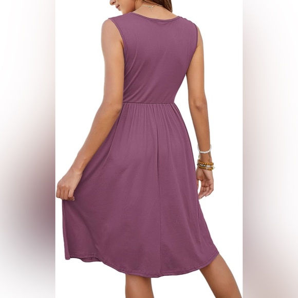 NWT Women’s White Button Front Midi Dress Large - Picture 2 of 7